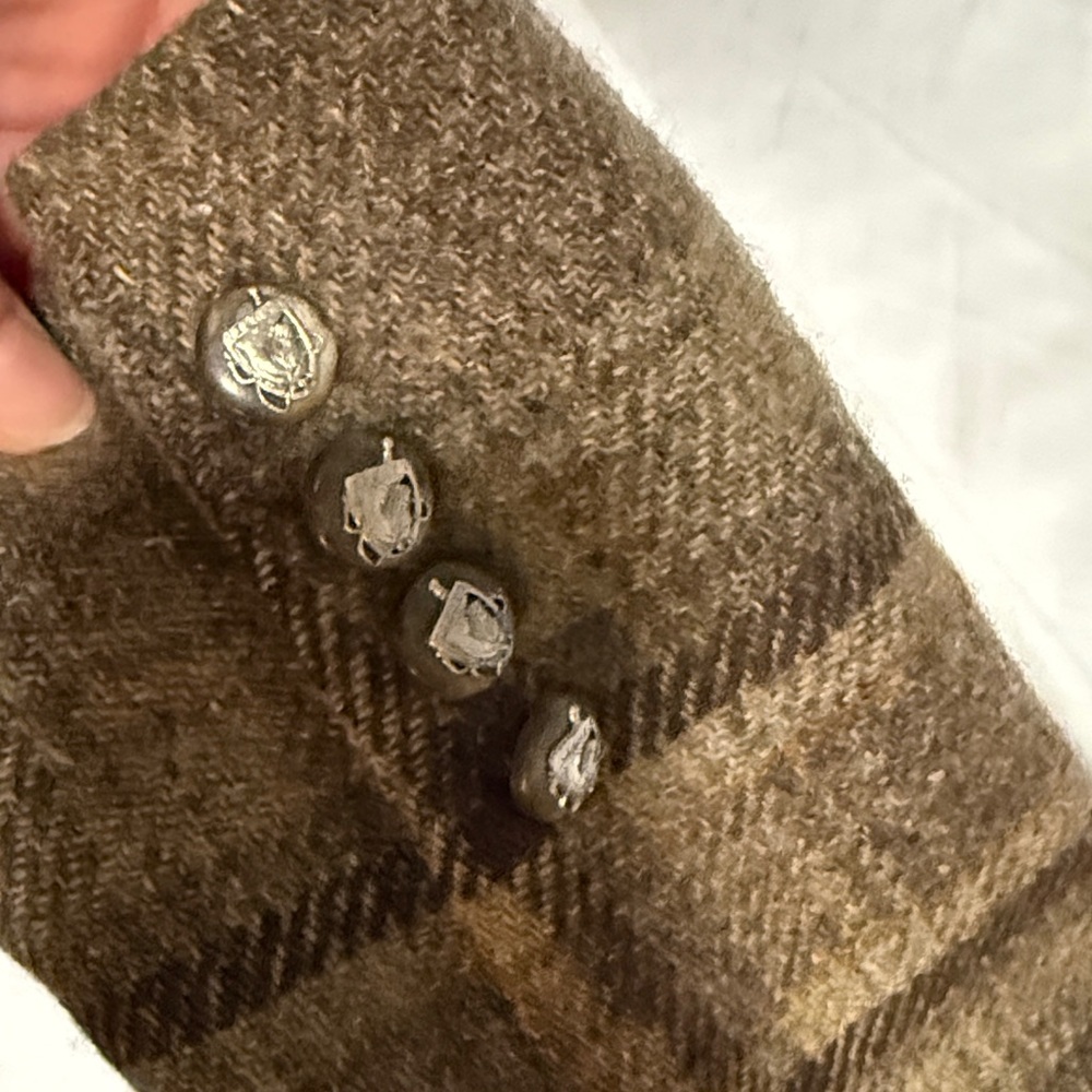 Vintage Ralph Lauren Signature blazer Brown Plaid   size 8 women’s 100%wool - Picture 12 of 14